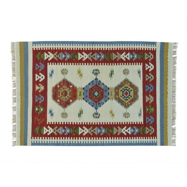 Anatolian Kilim Flat Weave 100% Wool Hand Woven Oriental Rug 4x6 ft 